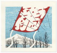 FUJITA Fumio, "Kite Flying on a
                            Winter Day" (1976)