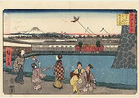HIROSHIGE, Outside Hibiya, Seen from
                            Sukiya-gashi, 1858
