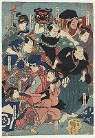 KUNIYOSHI, Scene from The Soga
                            Brothers