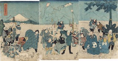 KUNIYOSHI, "Springtime Hustle and
                            Bustle"