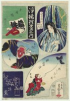 Unknown Artist, Kabuki Characters and
                            Kite (Harimaze)