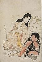 UTAMARO, Yamauba and Kintaro with a
                            Kite